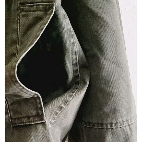 Levi's Military Blanket Lined Jacket Size L Red Buffalo Plaid Liner Olive Green - Picture 11 of 12